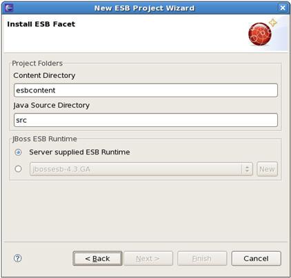 Creating a ESB Project Figure 2.3.
