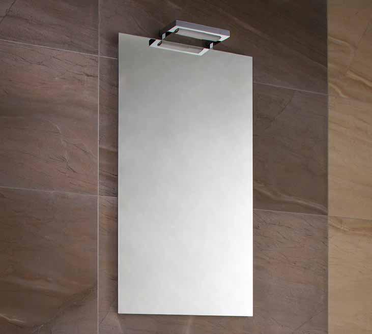 BDL-HOT-HAL220-A-CP Luxury Miror with Matt Glass Border with Integrated LED Light Mains Operated,