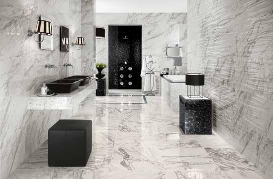 marble, sought-after details and rich natural veining emphasise contemporary