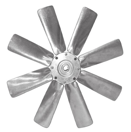 The hub and blades are designed with a variable hub ratio system and special airfoil blades to maximize efficiency.