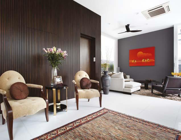 FEATURED PROJECT Artrend Design Pte Ltd 039 Oriental Chic Red is a popular hue for interiors, but when added in small doses to a room furnished with traditional