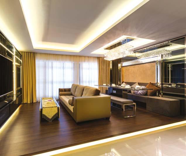FEATURED PROJECT ciseern by designer furnishings 041 Luxe Living HDBs are known for clear-cut corners and space-constrained design, but design firm Ciseern proved otherwise with this 5-room HDB flat