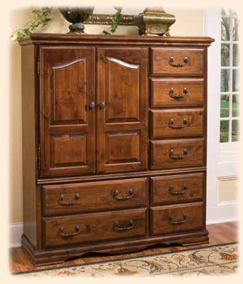 of usable storage space Alder Hill 5-Drawer Chest #A2150 (w/o lift lid) 52"H x 35-1/2"W x 17-1/2"D 6.3 cu. ft.