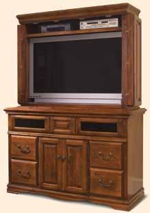 Hutch #A2605 42"H x 52-1/2"W x 16"D inside 38"H x 49"W x 12"D Deep storage drawer for DVDs, CDs,