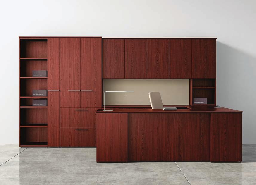 elegantly designed pulls which translates to a more luxurious office suite.