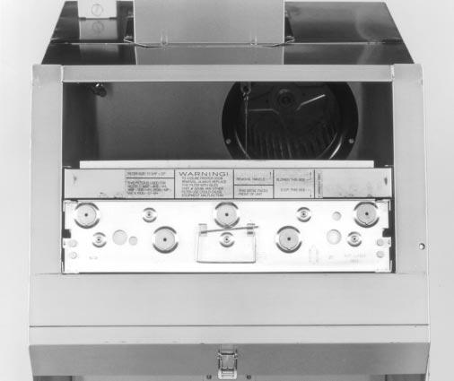 Preparing the Fryer for Operation Figure 9 Upper Hood Area Showing