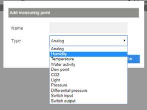 Add Device Measuring Point Measuring points are generated automatically when adding devices.