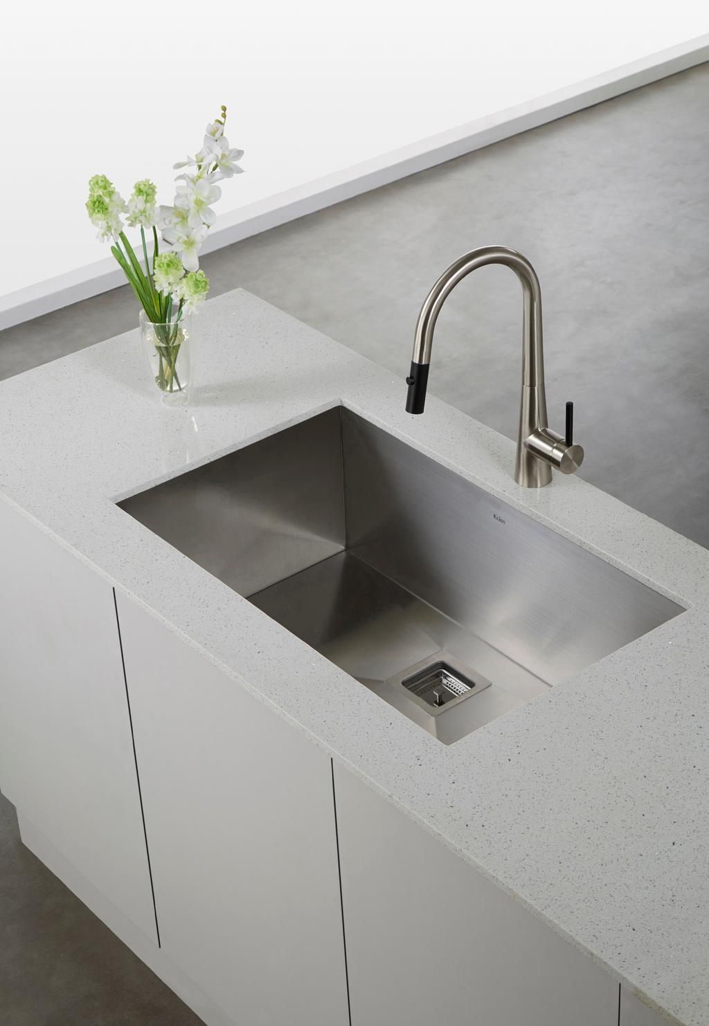 KRAUS INTRODUCES A NEW SERIES OF ZERO-RADIUS KITCHEN SINKS Build A Better Kitchen With Restaurant-Style Stainless Steel Sinks 10/2015 Port Washington, NY 02 Kraus is introducing a stylish and