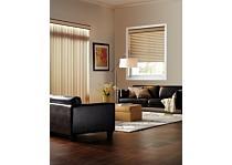 TEXTURED PVC BLINDS KIRSCH 2 1/ 2 Create a perfectly coordinated room by matching texture and finish on Kirsch Vertical Blinds for patio doors and large windows with the same finishes for your