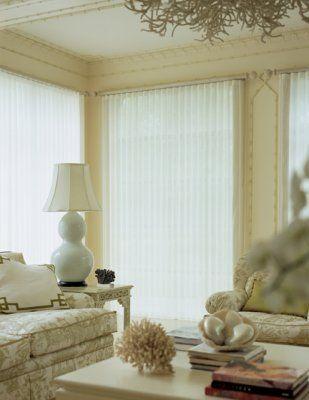 VERTICAL BLINDS KIRSCH Louverdrape & Ambiance BDD SONORAN The vertical blind is a versatile covering for any window, but particularly effective on large glass expanses such as sliding glass doors.