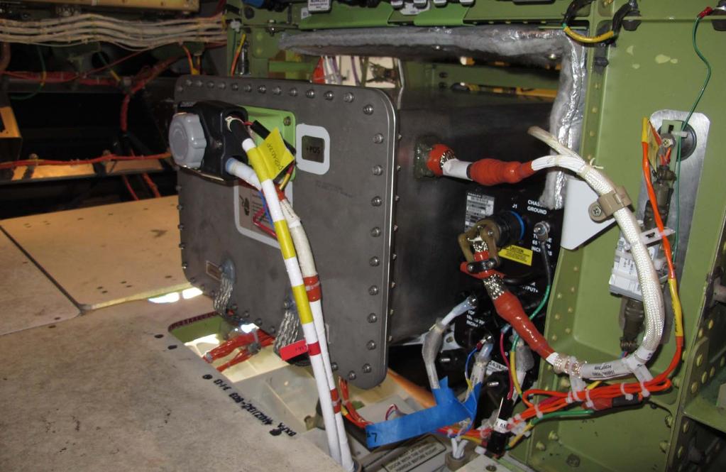 787 Main Battery Enclosure Kick plate removed