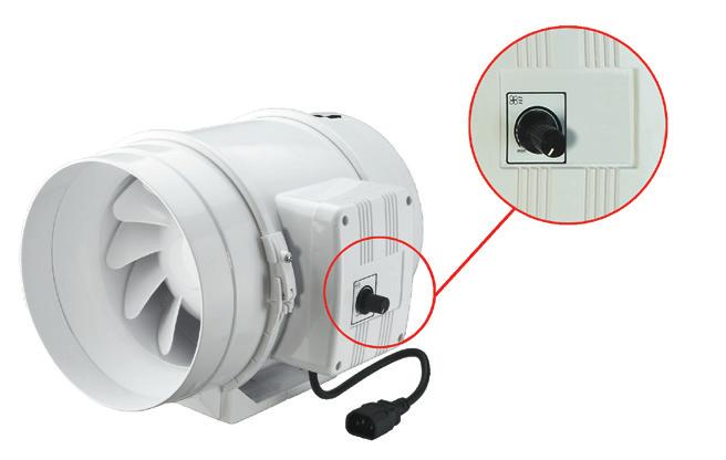 WWW.VENTILATION-SYSTEM.COM Speed control in series mounting to increase operating pressure; external temperature sensor fixed on 4 m power cable (Un / U1n option).