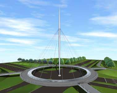 Steel-ring bridge Cable-stayed bridge Appearance Structural