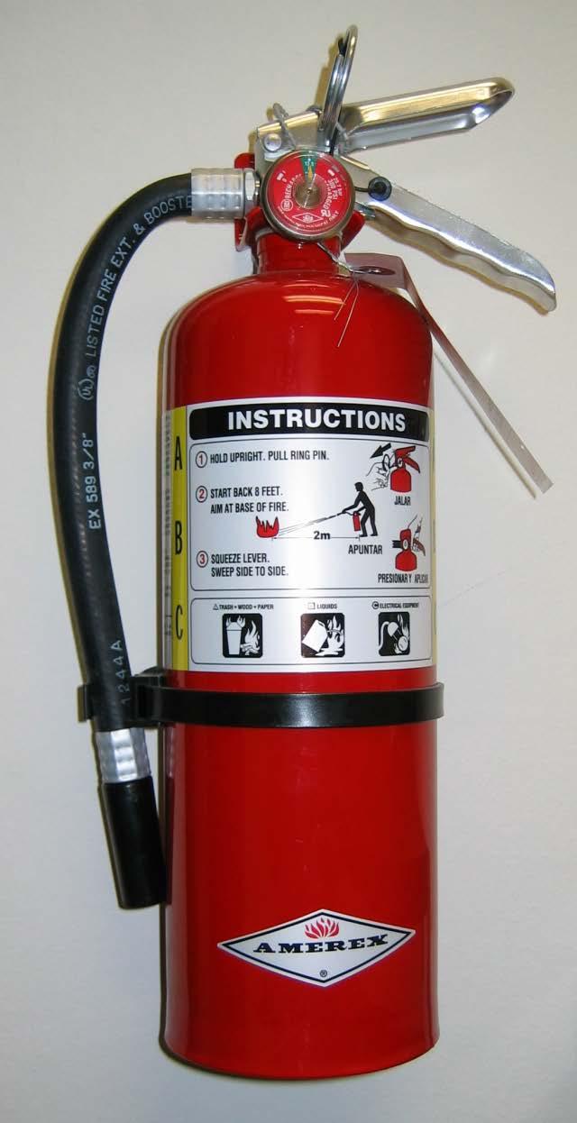 MOST PORTABLE EXTINGUISHERS ON CAMPUS ARE ABC