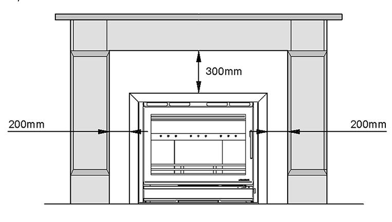 Technical Appendix 5. Builders Opening 6. Combustible Fire Surround Clearances Many fireplace openings have a supporting lintel.