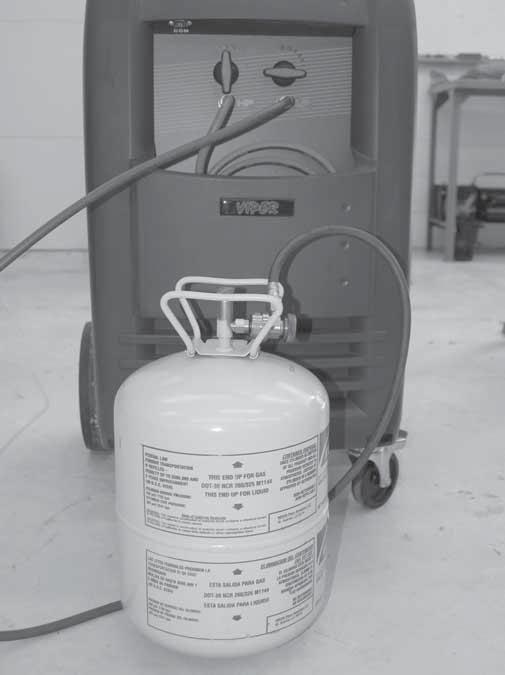 Recovering Refrigerant from Disposable Cylinders Before they are discarded, disposable refrigerant cylinders should be connected to recovery equipment and brought to a vacuum.