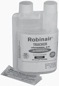 Bright Solutions International Robinair The leaking dye will glow under