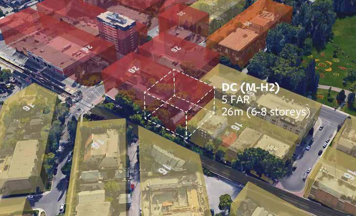 Land Use Application The rezoning application proposes to change the land use of the subject site from Multi-Residential - Contextual Medium Profile (MC-2) land use district to a Direct Control (DC)