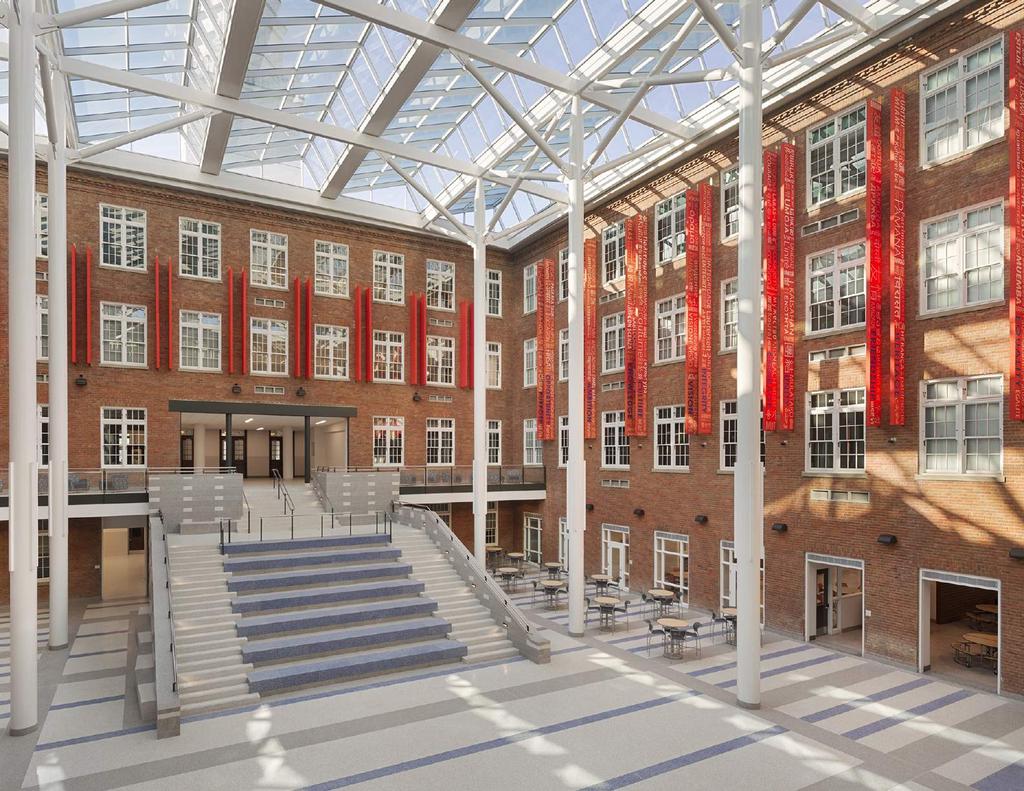 THE NEW ATRIUM The heart of the school Situated at the crossroads of the campus, the Heart of the School will become the literal