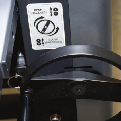 If entrapment between the Main Rollers occurs, use the Emergency Stop Switch. Emergency Stop Switches The Emergency Stop Switches are located on all four upper corners of the machine. Figure 9.