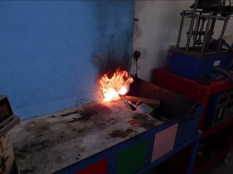 Photograph 12: Repeat of the Large flame test