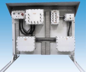 DISTRIBUTION PANELS AND BOARDS EExd Weatherproof ATEX Custom-built Distribution and Control Panel Introduction This range of custom built hazardous area distribution systems is BASEEFA certified and