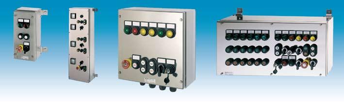 CONTROL UNITS EExed and Weatherproof GHG 44 Range ATEX 444 33 Stainless Steel 447 33 448 33 449 33 444 23 448 23 GRP 447 23 449 23 Introduction This range of EExe enclosures offers a range of