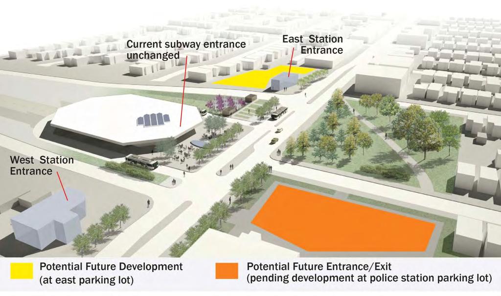Eglinton West Station Current Plan Two Crosstown Station Entrances on