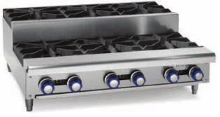 GAS HOT PlATES OPEN BURNERS Model IHPA-6-36 HOT PlATE FEATURES n Stainless steel front, ledge and sides. n Range match profile when placed on a refrigerated base or equipment stand.