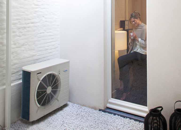 Replacing a gas boiler with a Daikin Altherma hybrid heat pump means saving on running costs for both space heating and the domestic hot water supply.