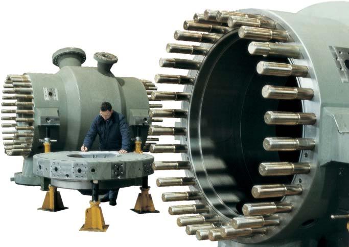 Compressor Components Casings Depending on the compressor family the casings can be - Horizontally split -Vertically split Horizontally-split casings consist of two half casings joined along the