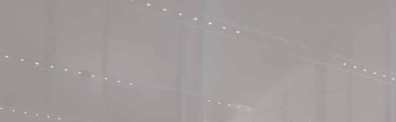 Bartenbach Lichtlabor Microperforations that are barely perceptible to the user are applied to the acoustically effective ceiling elements.