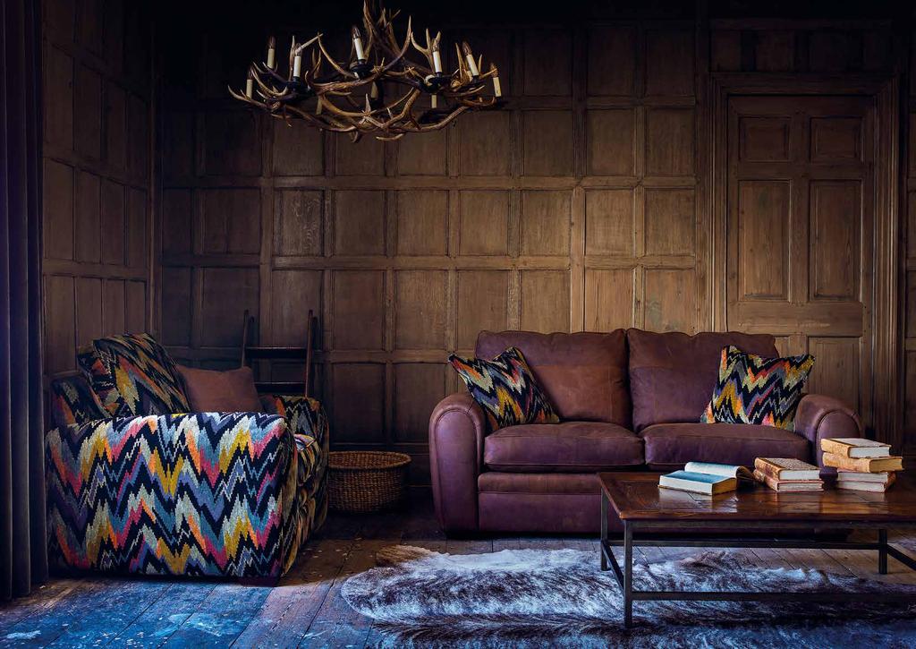Be COMFORTABLE The Club & Craft collection recreates the cosy, characterful atmosphere of a ski lodge or member s club.