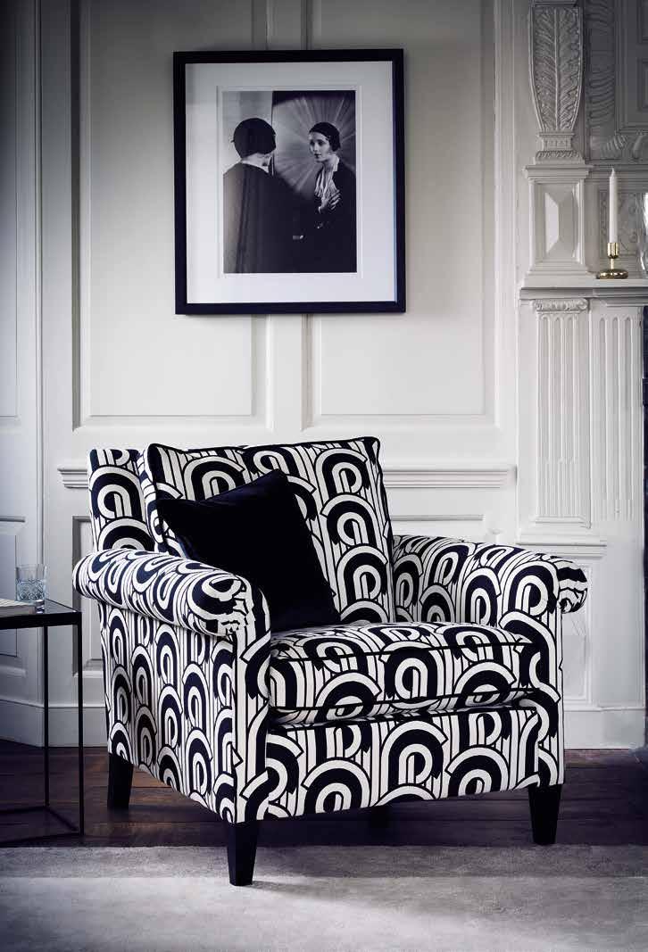The classic Gabrielle chair is made to look extraordinary thanks to this