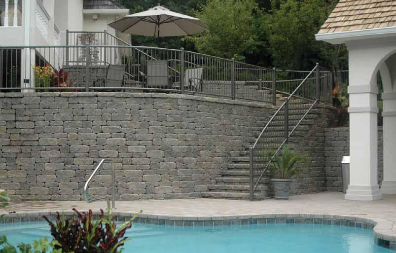 Weathered Versa-Lok & Mosaic Versa-Lok Retaining Wall Systems are the only solid, pinned, segmental retaining wall systems available and allow you to create any look desired, from curves and corners