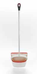 Duster Stands upright for comfortable sweeping Dustpan locks in