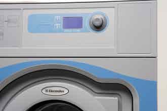 The handle simply turns around if someone tries to open during the wash cycle. Designed to improve your grasp: large and clear display with icons and a single knob to operate. Could not be easier!