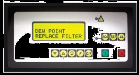 The controller generates a filter elemnt change alarm once the set