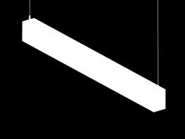 individual or continuous row mounting 3000K, 3500K, 4000K and 5000K color The RSS Rectilinear Suspended luminaire