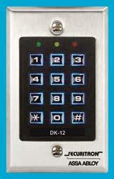 153 Securitron DK-12 Digital Keypad System Keypads & Card Readers All-in-one keypad system for single-door traffic control The DK-12 standalone keypad and controller is ideal for lower security