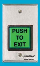 168 Push Buttons & Egress Devices Securitron EEB Emergency Exit Button Redundant backup ensures safe egress Install the EEB Emergency Exit Button next to the door to provide additional safety and