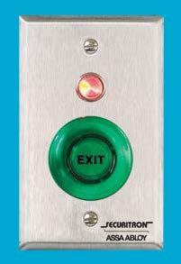 169 Securitron PB Series Push Buttons Push Buttons & Egress Devices Medium round illuminated High-quality Securitron Push Buttons are available in a broad selection of colors, sizes, switch types and