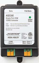 215 Power Securitron AQE Single Port Extractor Power over Ethernet Gigabit data and power all-in-one.