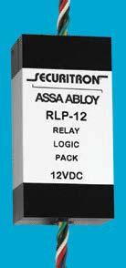 242 Accessories Securitron RLP Relay Logic Pack The economical, multi-function RLP logic circuit can be used as a DPDT latching alarm relay, provide a relay for two-door interlocks (mantrap), or can