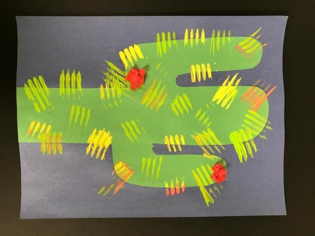 Living Collection: Succulents Prickly Cactus Grade Level: Pre-K Materials: Construction paper Pre-cut cactus shape Paint Plastic forks About Cacti: A cactus is a member of the succulent family.