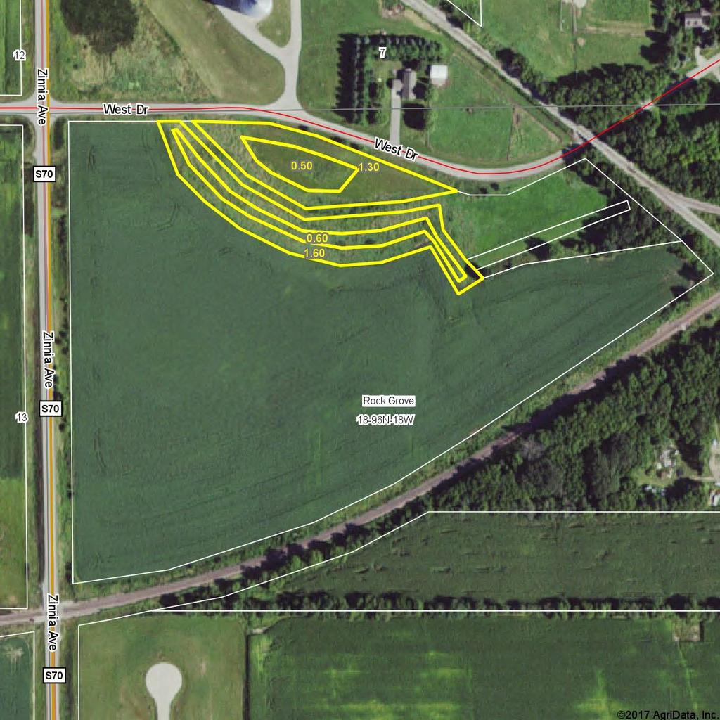 Aerial Map - Trenton LLC CRP Acres map center: 43 8' 20.61, -93 1' 13.