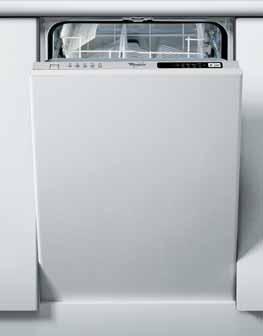 DISHWASHING ADG 550 Fully integrated slimline 45cm dishwasher Key features 5 Programmes (Pre-Rinse, Raipd 35ºC, Eco 50ºC, Normal 60ºC, Intensive 70ºC) 10 Place settings Condenser drying system Height