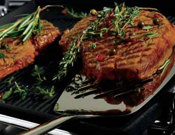 Gives cooking a spit roast effect, crisp on the outside and succulent inside. Fixed grill Single zone.