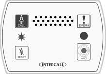 Intercall 700 User Guide. Layout of the Intercall 752 Audio Call Point. Intercall 700 Call levels and what they mean. Call button. Reset button. Re-assurance light. Jack socket. Emergency button.