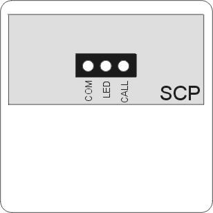 Above: Front panel and pcb detail of the SCP Slave Call Point SCP Connects to call point X and - terminals (L722 call point shown above) Several Slave Call Points
